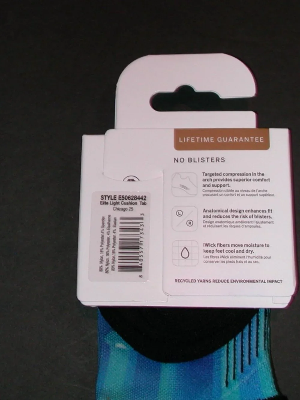 2 Pairs Feetures Elite Tab Socks Ltd Ed. City Collection Chicago 25 NWT Womens M